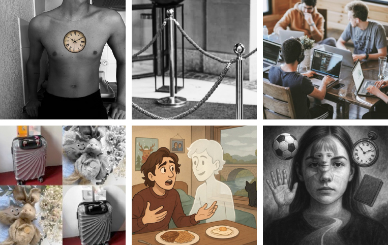 Figura 2 Fotografías de investigación, producciones de imágenes de memory sociológico por los estudiantes